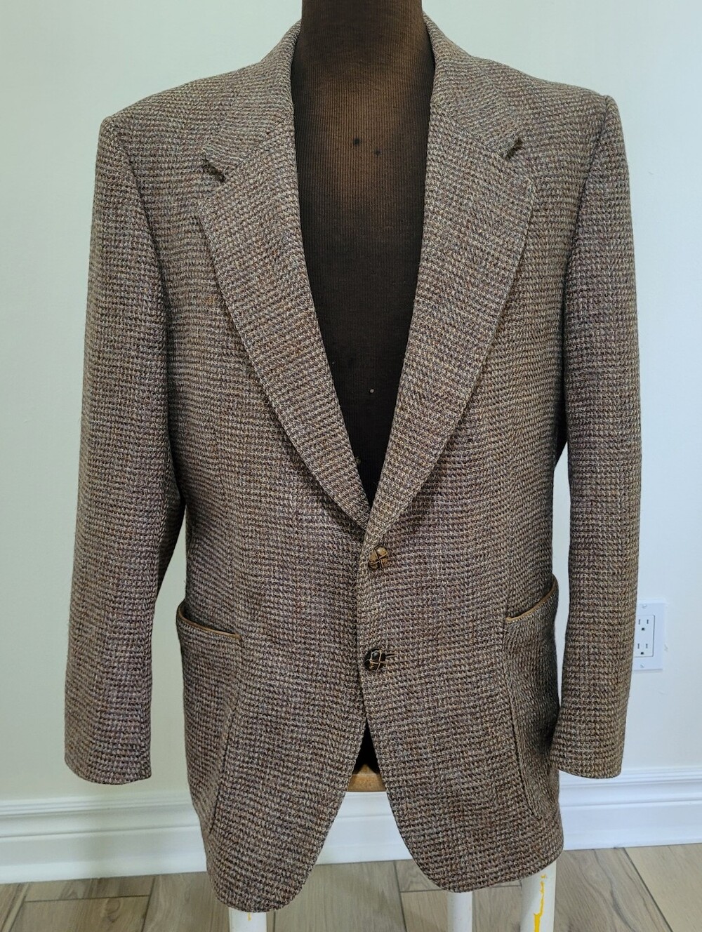 Harris Tweed Men's 100% Scottish Wool Blazer 42 Brown Smart Casual Academia